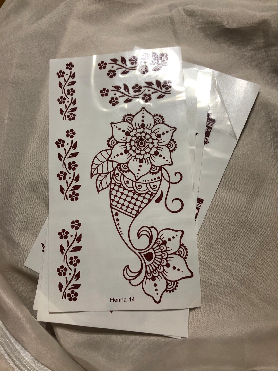 New-Temporary Henna Tattoo Sticker assorted Designs - photo 4