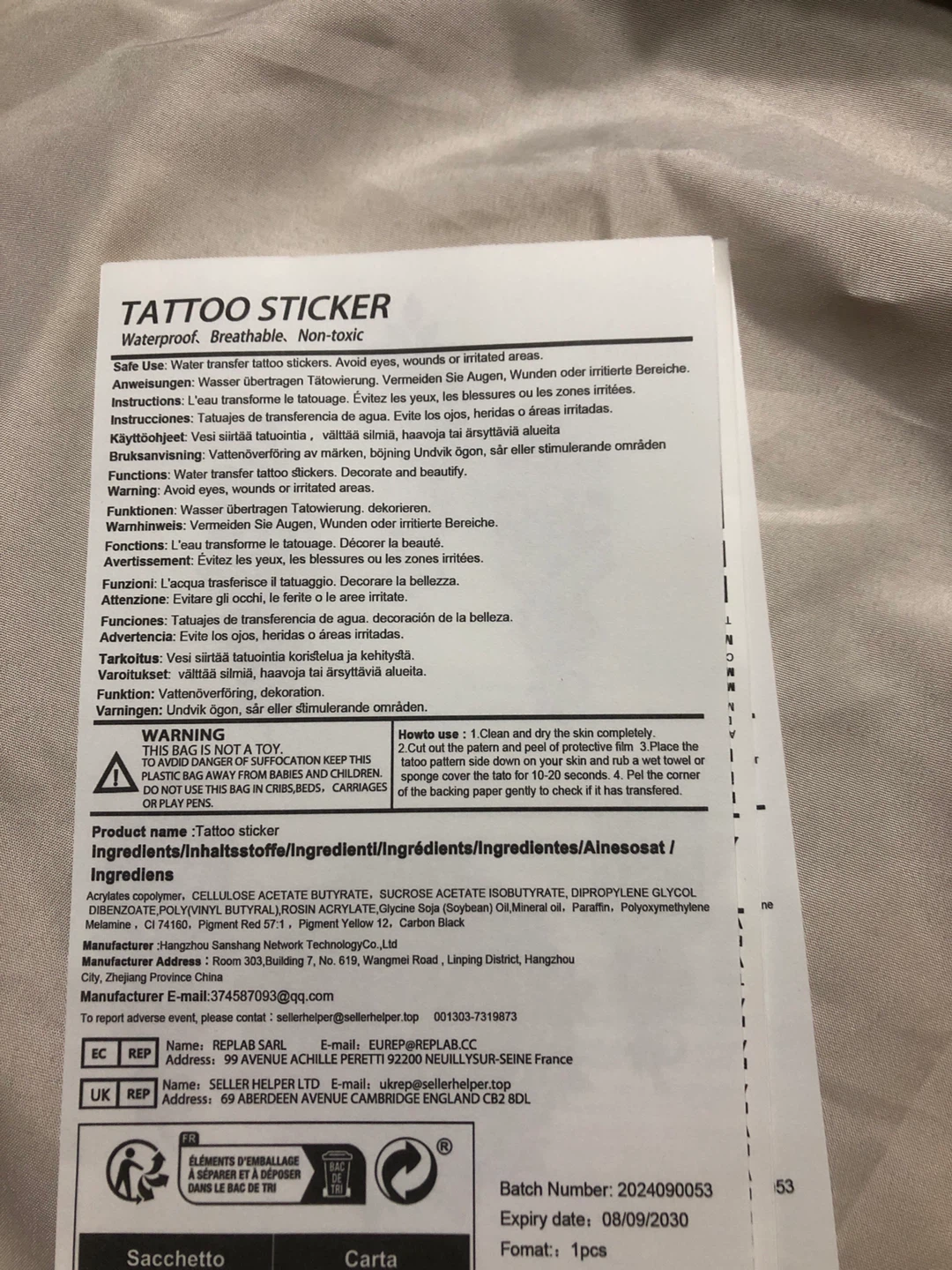 New-Temporary Henna Tattoo Sticker assorted Designs - photo 5