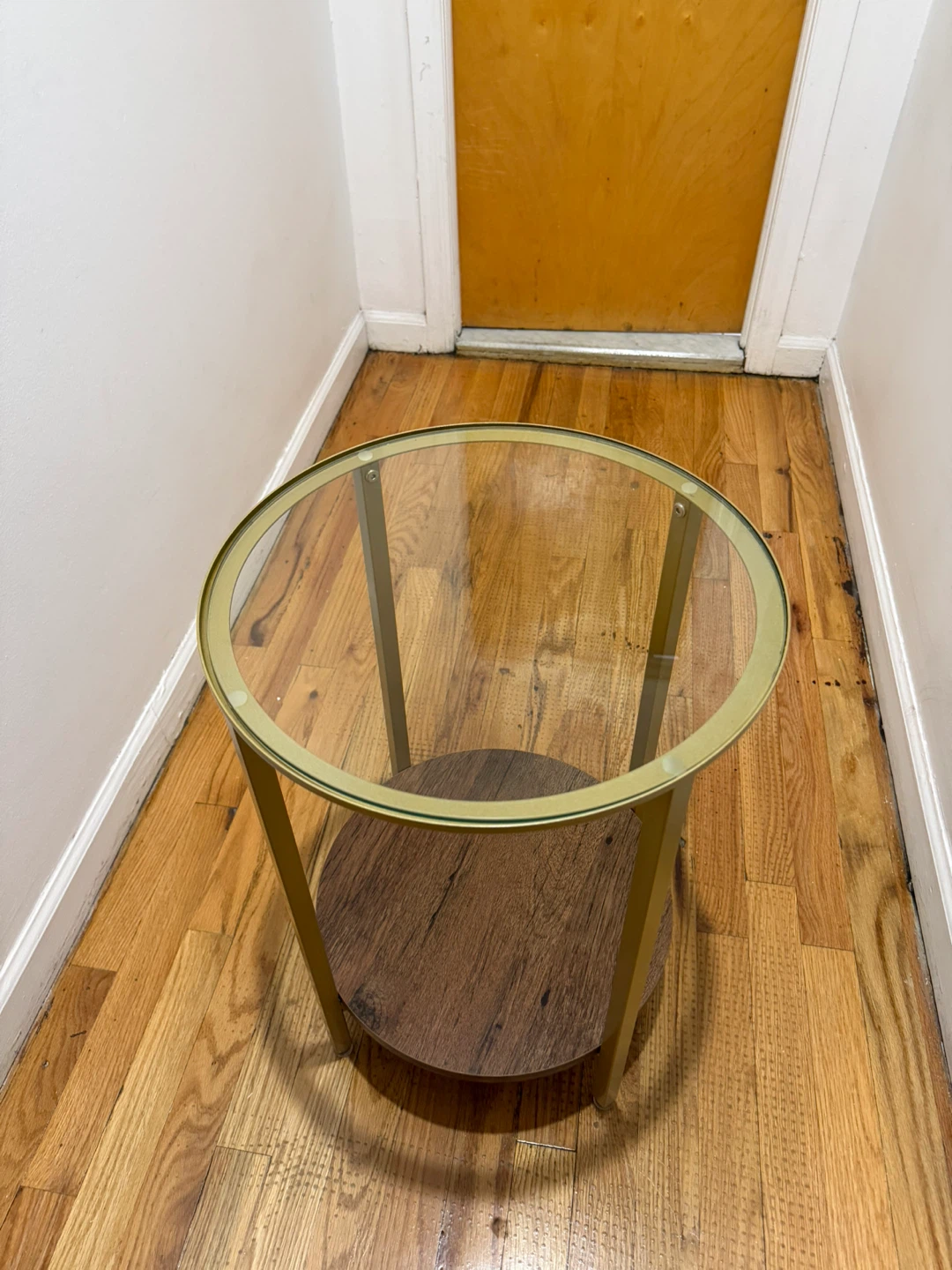 Round End Table with Glass Top - photo 3