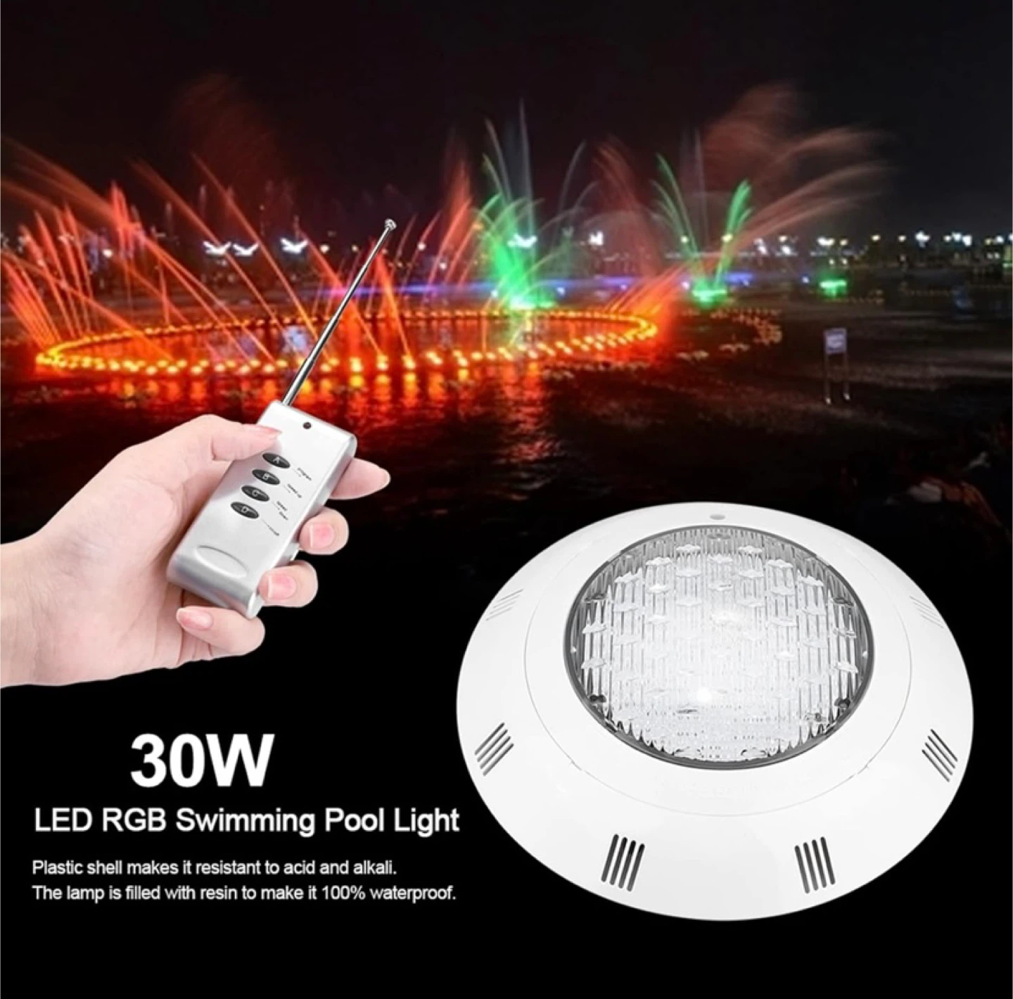 New LED RGB Swimming Pool Light 30W 300 LED Multi Color - photo 5