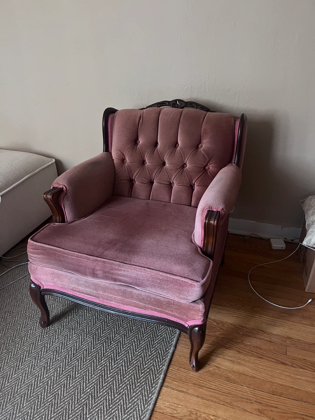 Vintage Velvet Armchair