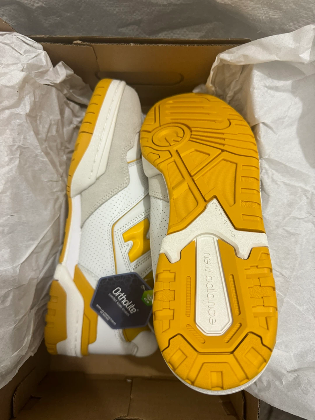 New Balance 550 White Yellow Sneakers - photo 4