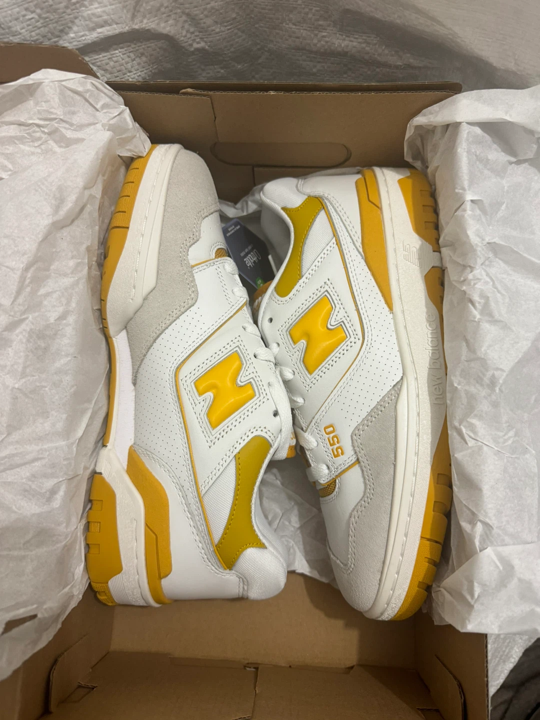 New Balance 550 White Yellow Sneakers