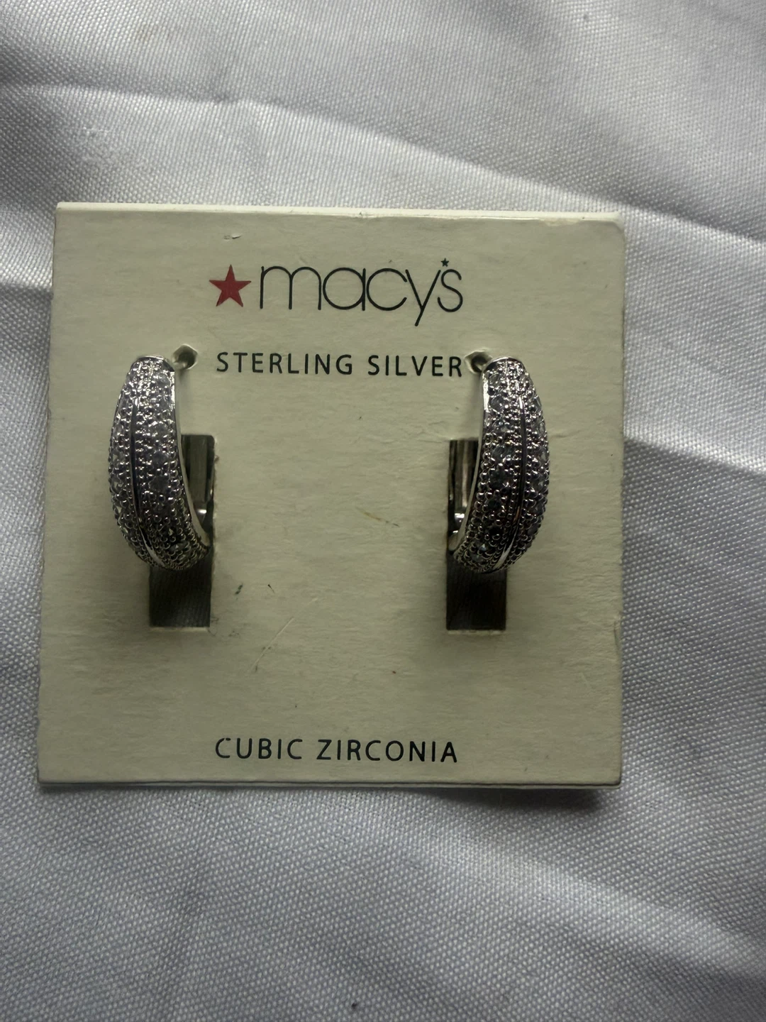 Macy's Sterling Silver Cubic Zirconia Hoop Earrings