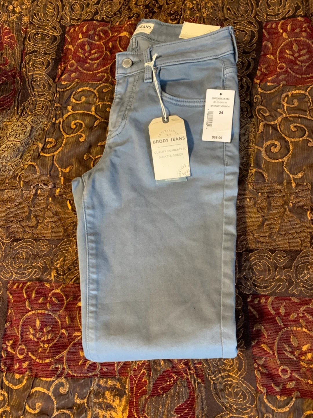 Brody Jeans Mid-Rise Skinny Blue Size 24W x 29L