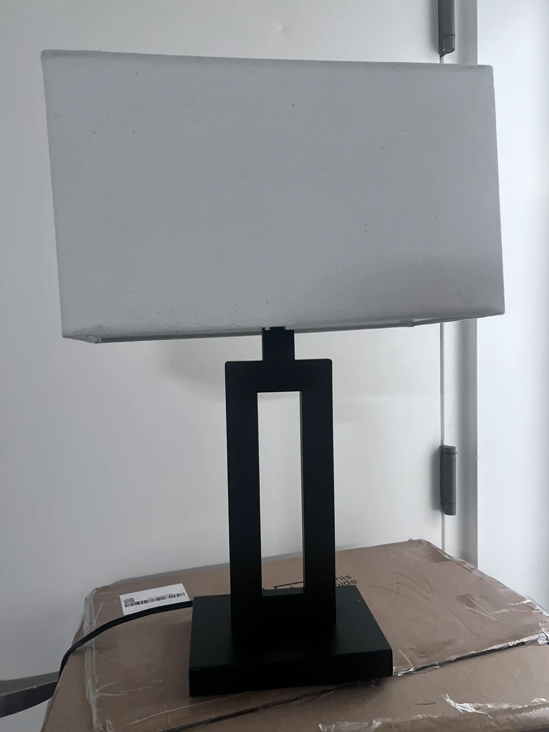 Modern Black Rectangular Table Lamp