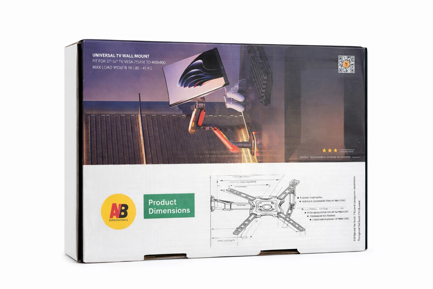 Universal TV Wall Mount – Model P4 (32”–55”)