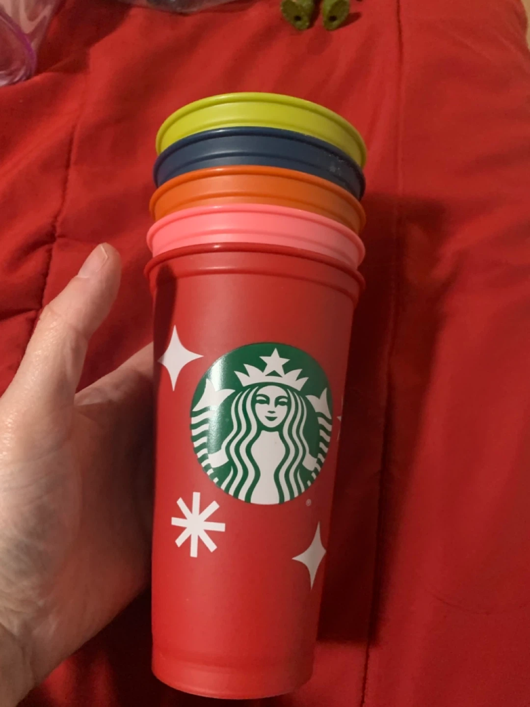 $5 for all Starbucks cups with lids