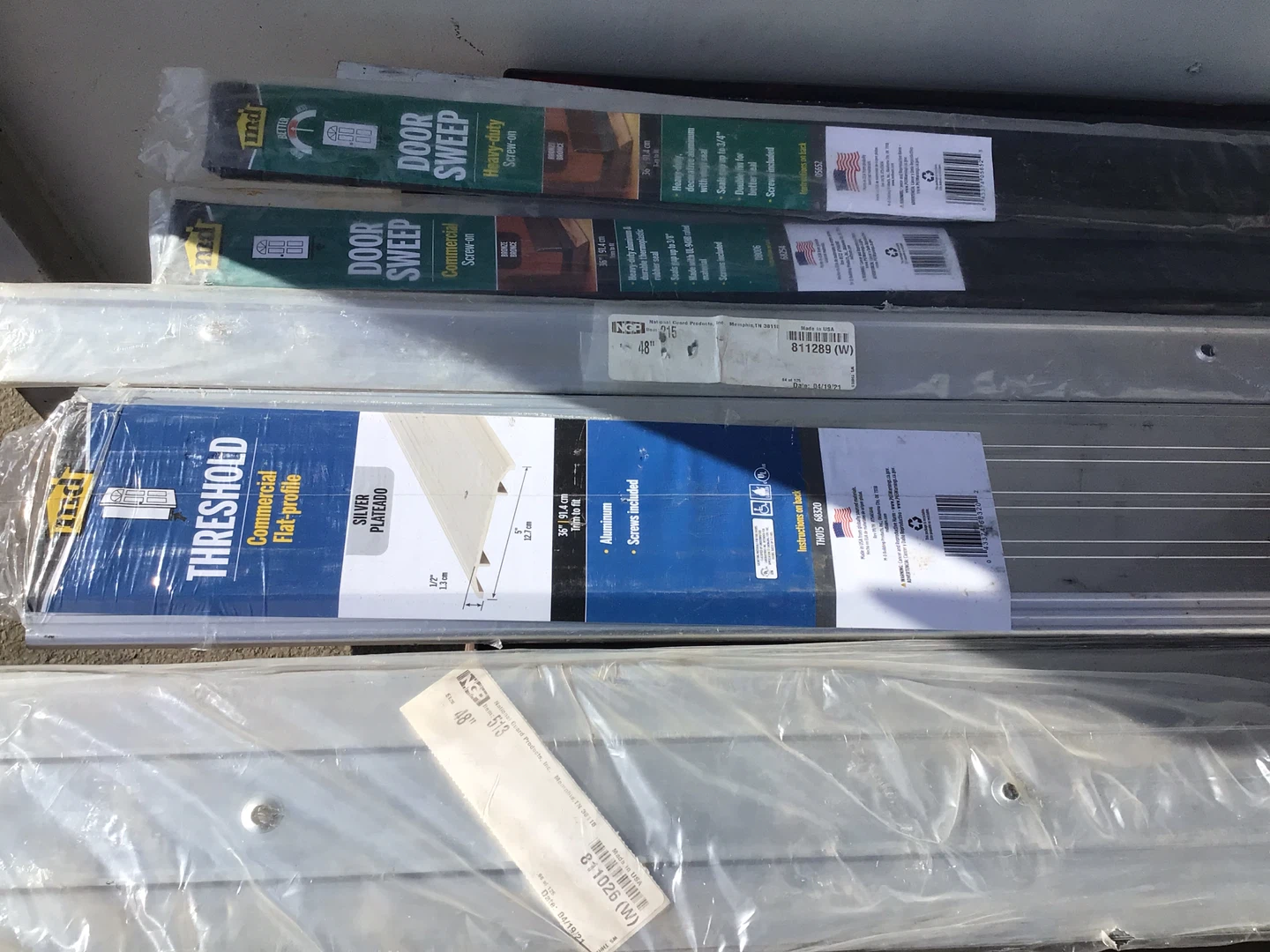 Commercial Flat-Profile Door Weatherstripping…different sizes