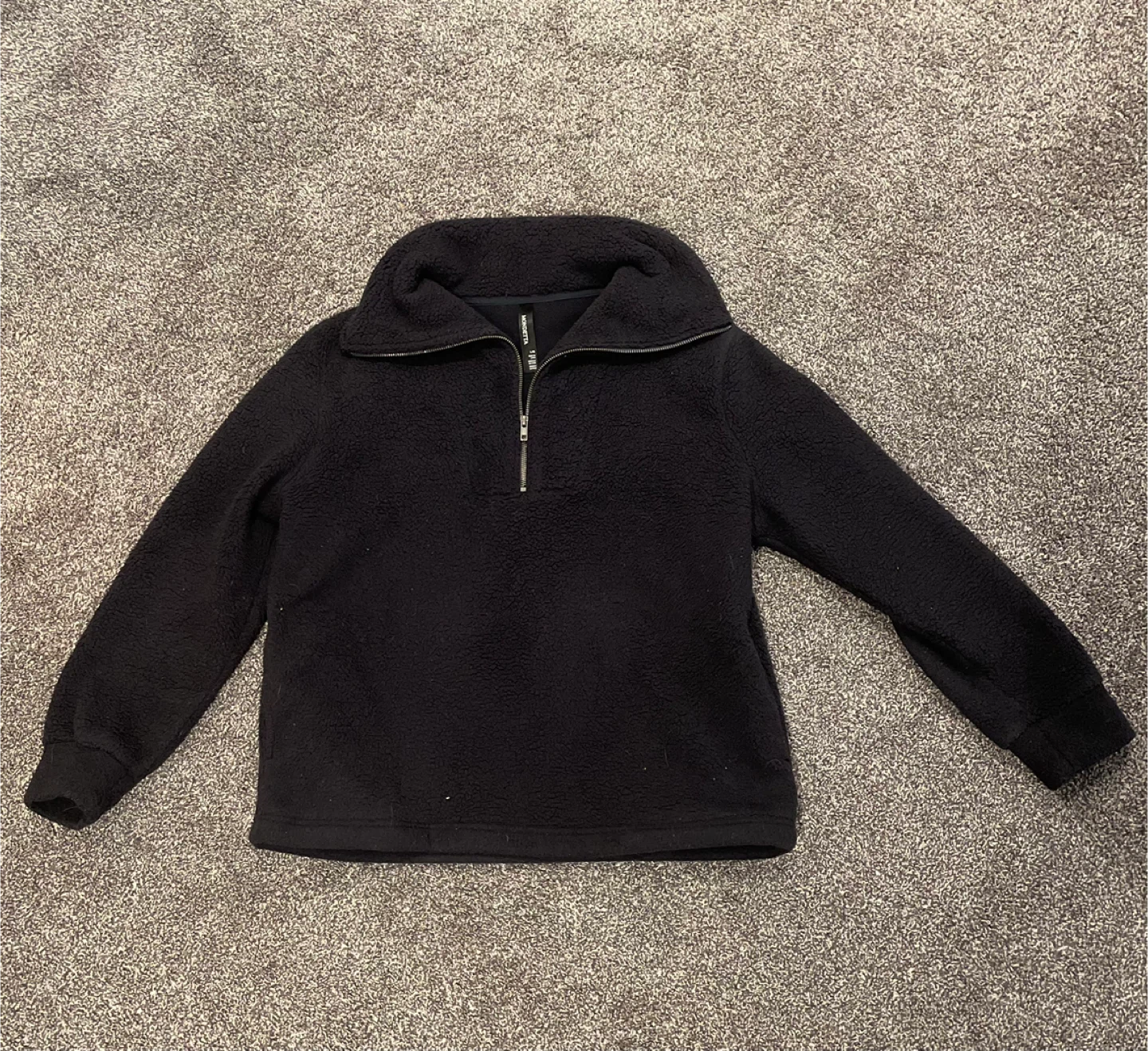 Mondetta Navy Blue Fleece Quarter Zip Pullover Sweater