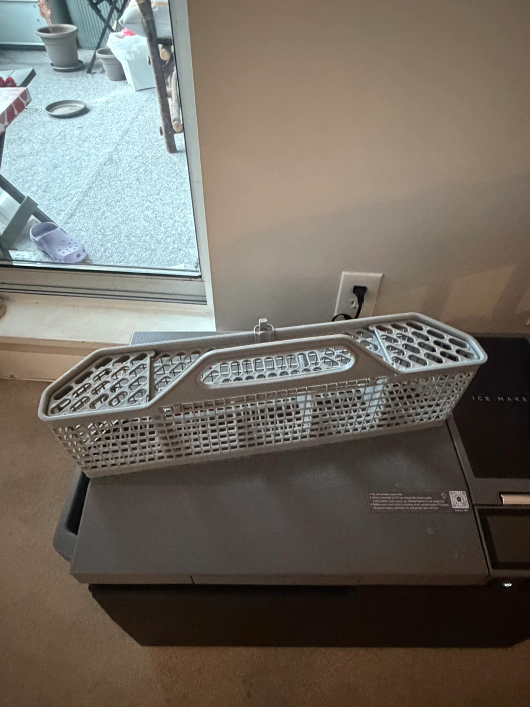Grey Dishwasher Cutlery Basket with Handle - photo 4