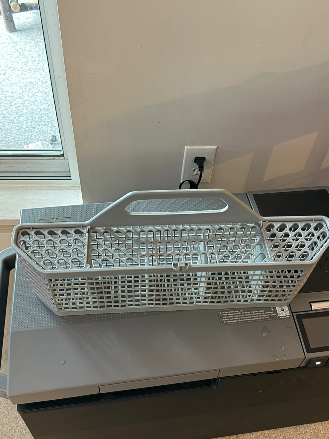 Grey Dishwasher Cutlery Basket with Handle - photo 2