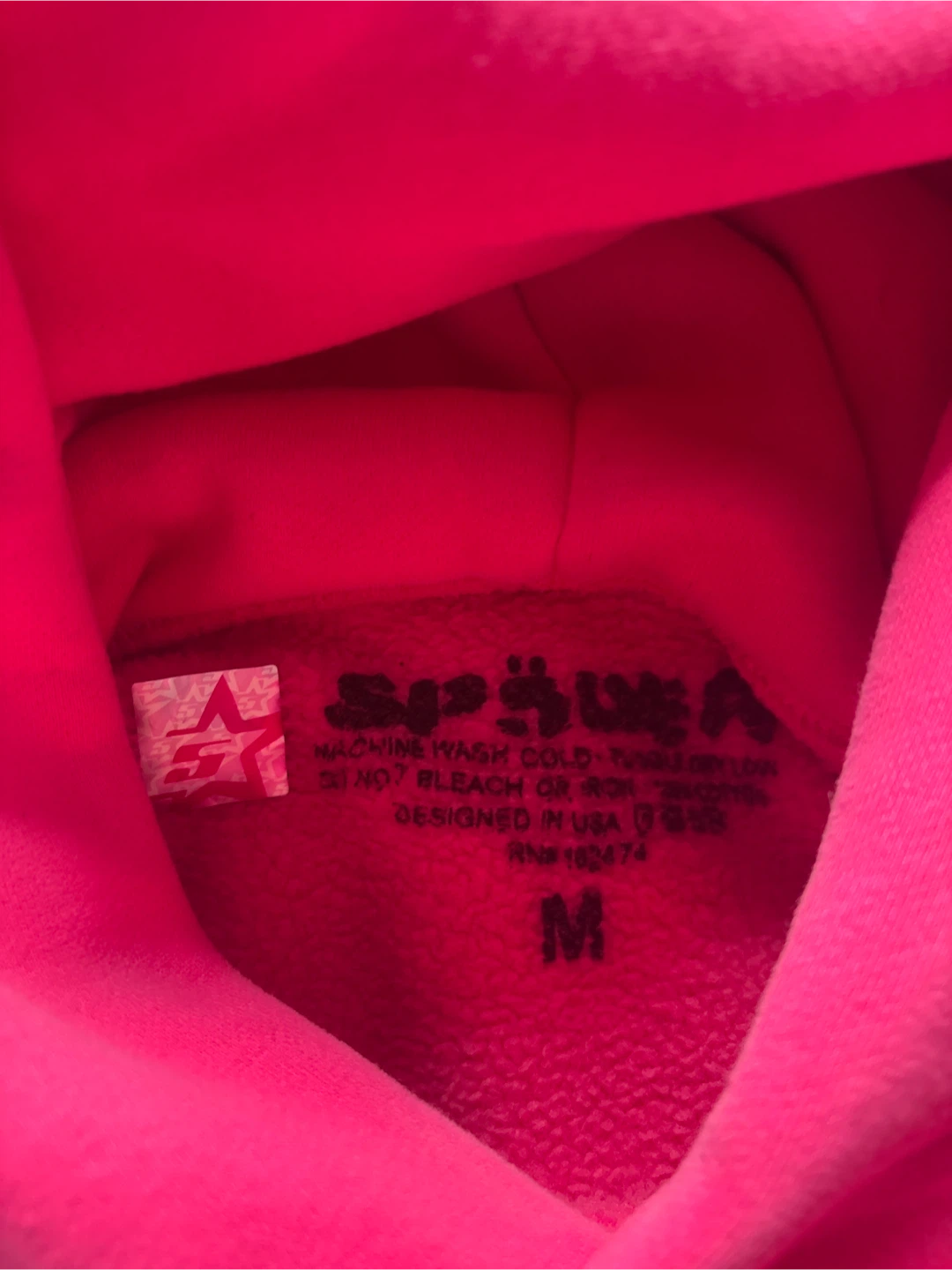 Sp5der Pink Hoodie Size M - photo 2