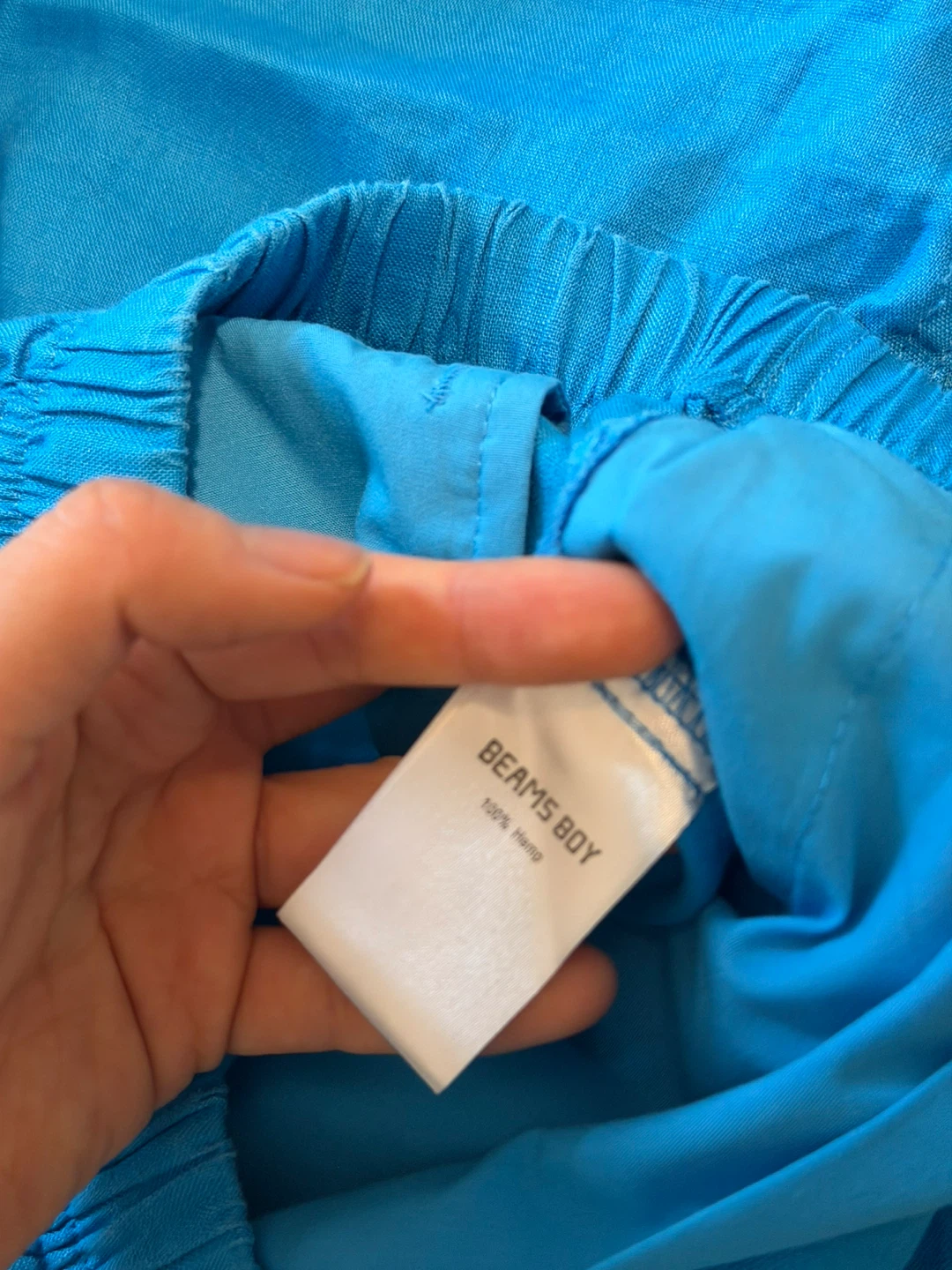 BEAMS BOY Blue 100% Hemp Cropped Pants - photo 2