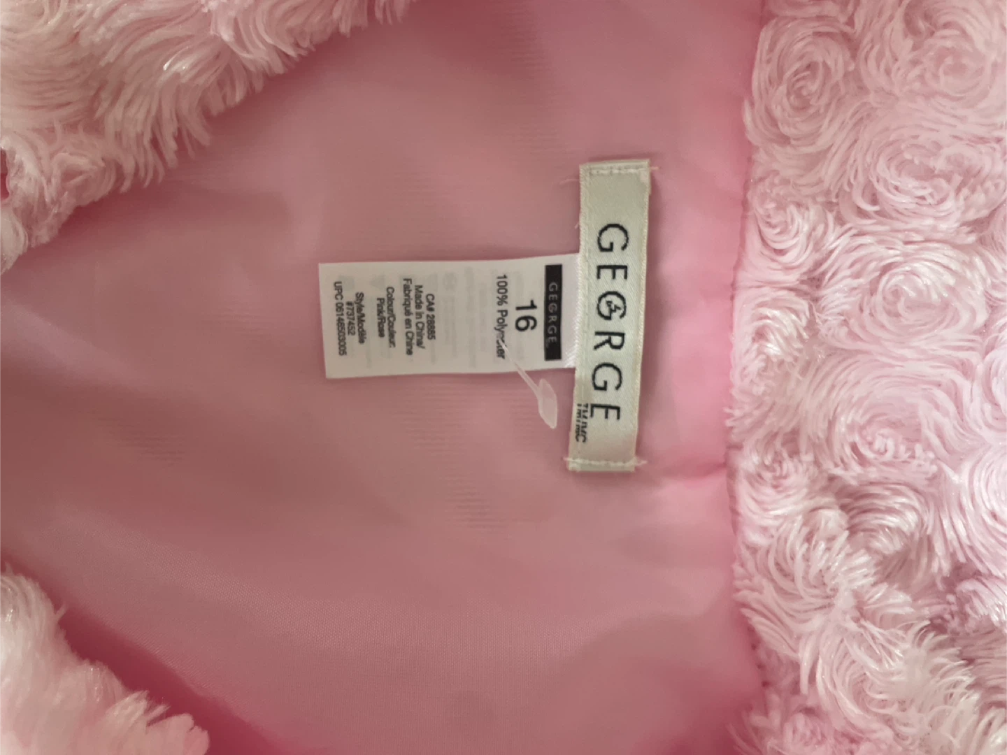 George Pink Rosette Faux Fur Bolero Jacket Size 16 - photo 4