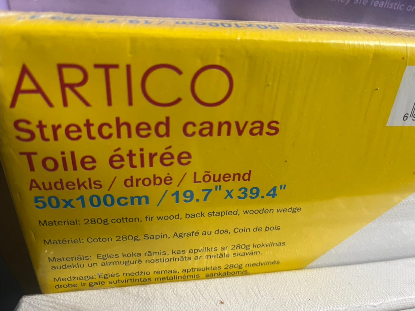 ARTICO Stretched Canvas 50x100cm (almost 20x40 inches)