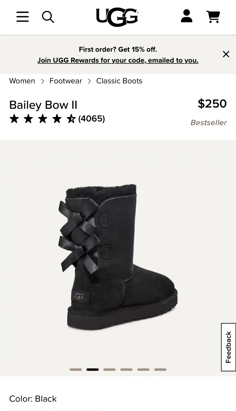 Ugg Black Bailey Bow II Boots | Women - photo 5