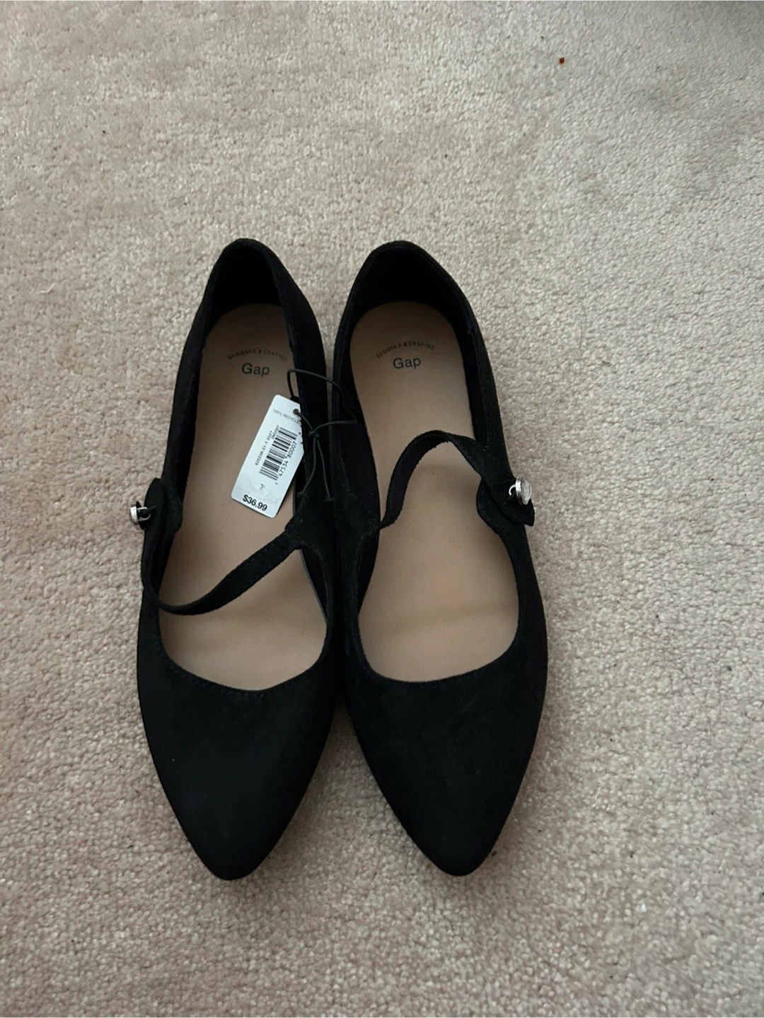 GAP Black Suede Mary Jane Flats - Size 7 - photo 3