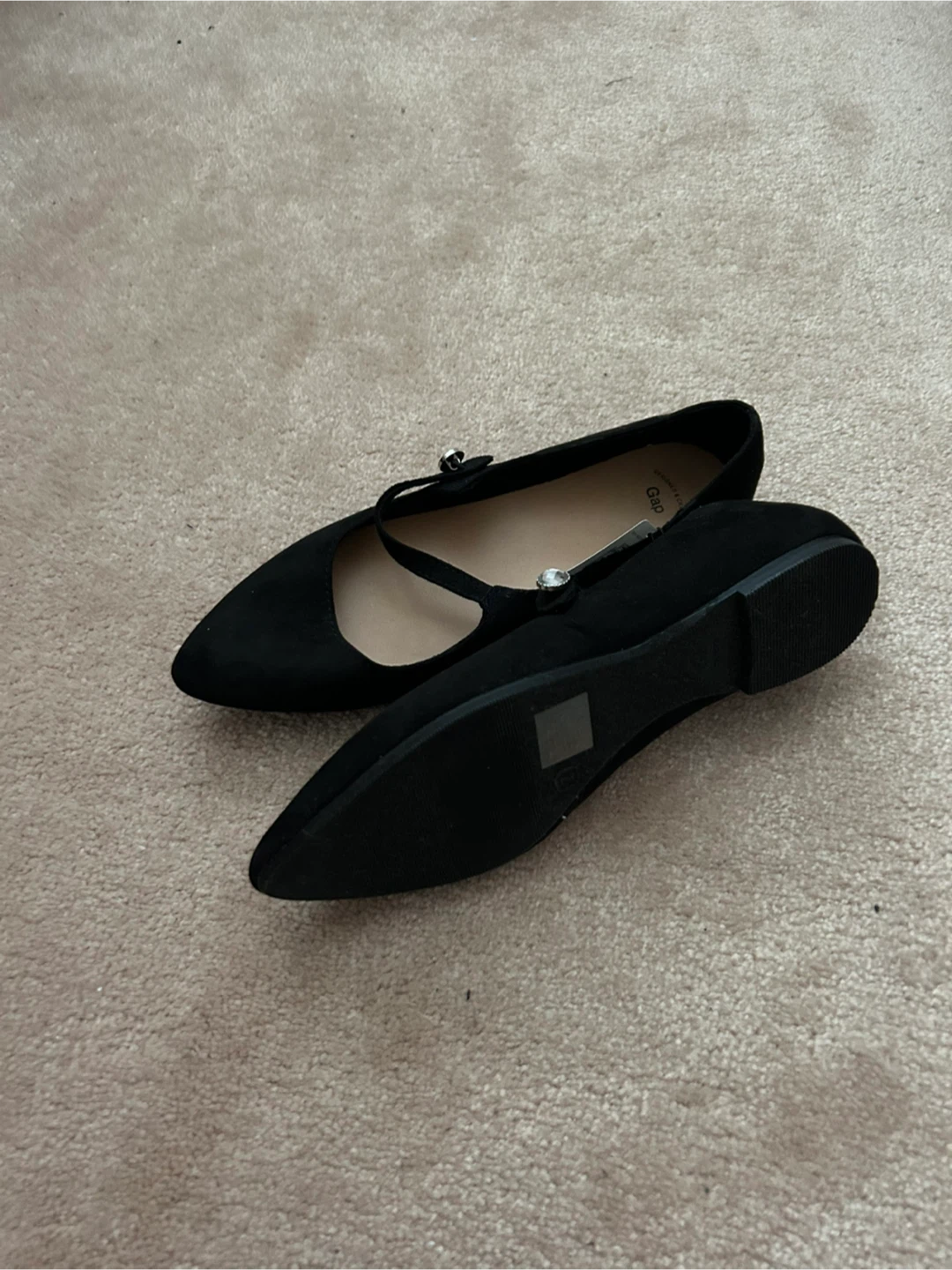 GAP Black Suede Mary Jane Flats - Size 7