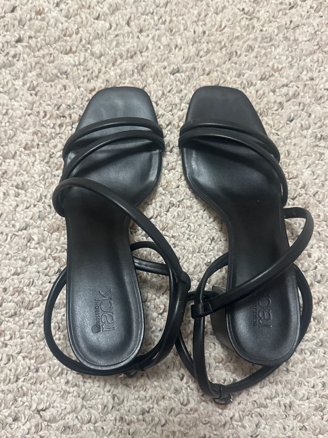 Black Strappy Heeled Sandals