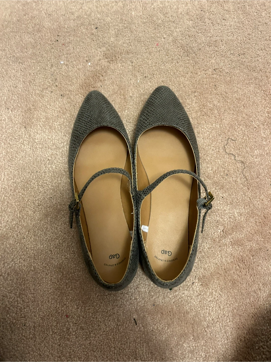 Gap Women's Grey Snake Print Ballet Flats Size 7 - photo 3