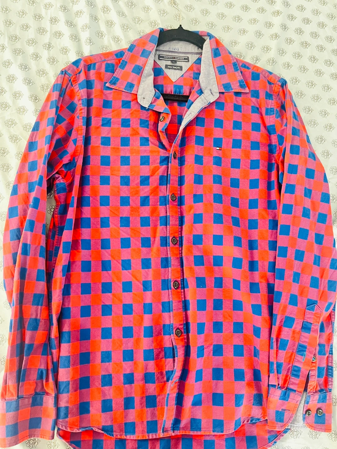 Tommy Hilfiger New York Fit Plaid Button-Down Shirt Men's Medium