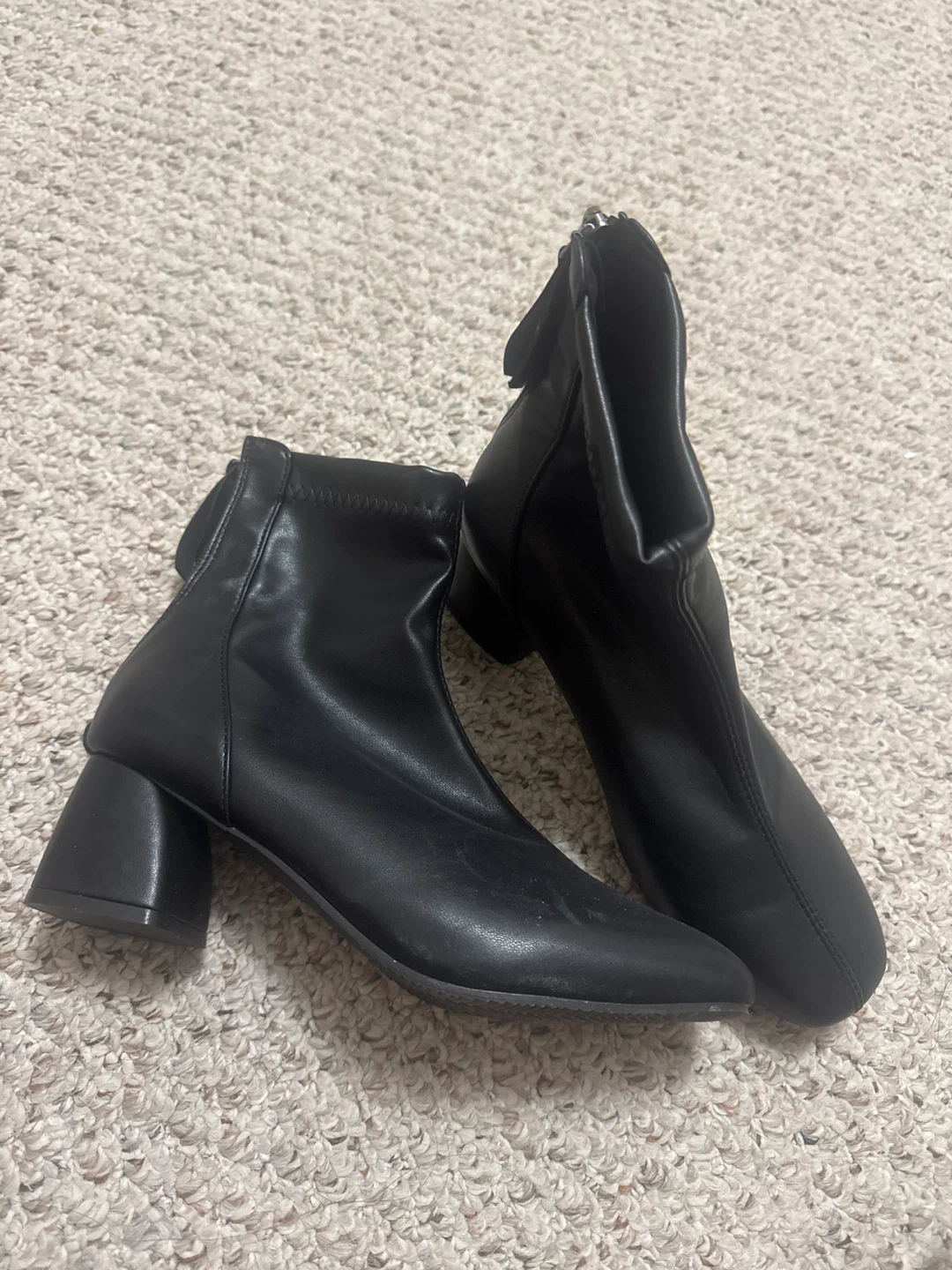 Black Block Heel Ankle Boots