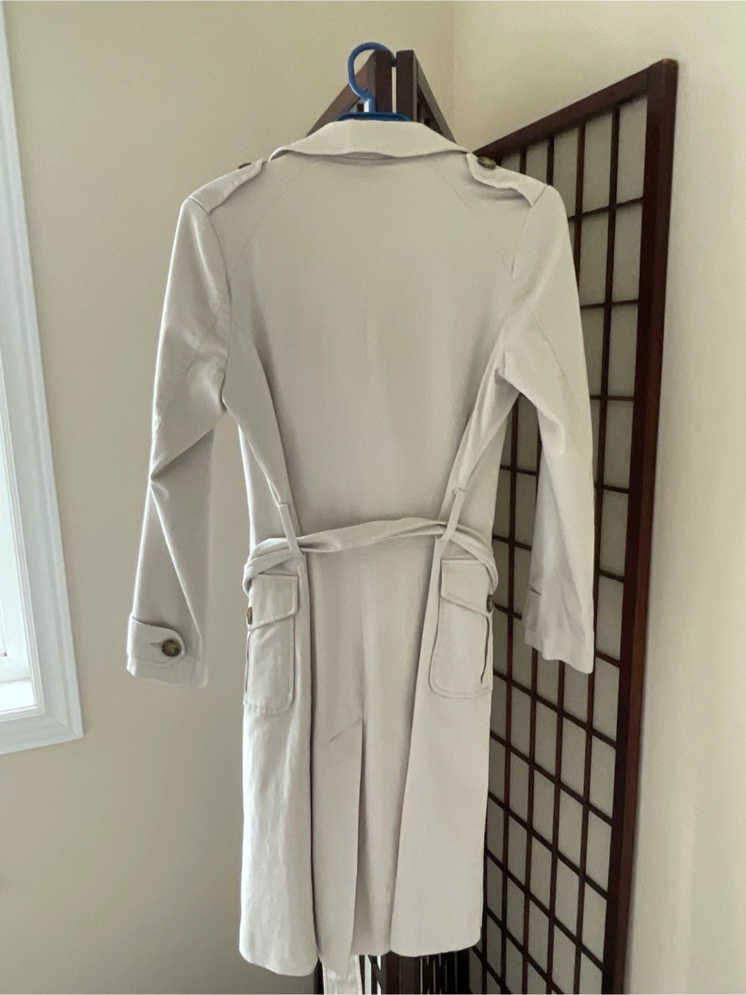 Costa Blanca Outerwear Trench Coat - Cream - Size S/P - photo 3