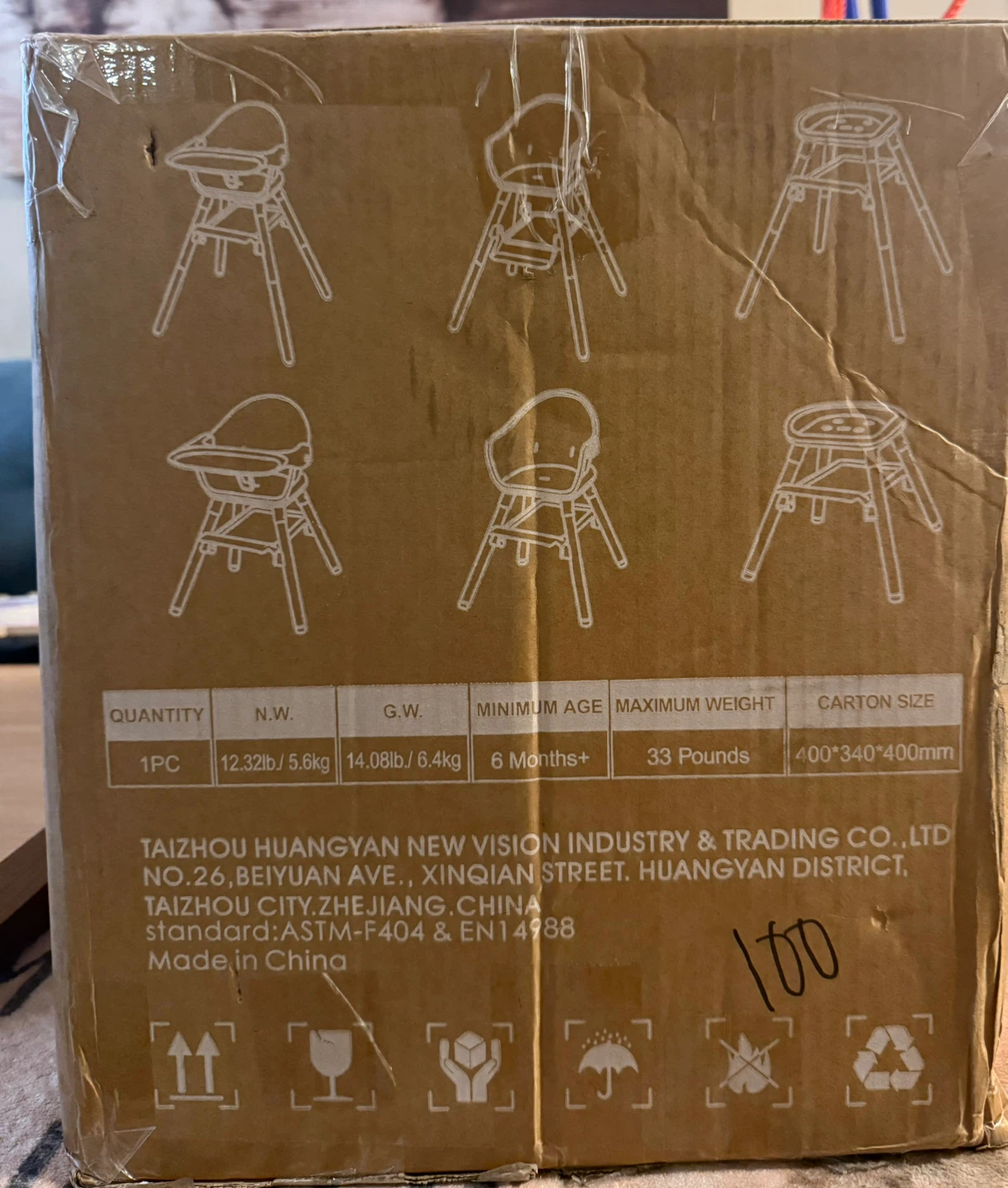 Factory Sealed 6 in 1 Wooden Convertible High Chairs, Beige - photo 4