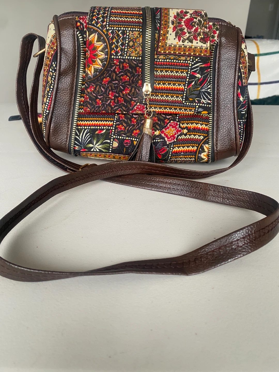 Handcrafted Boho Patchwork Crossbody Bag - photo 3