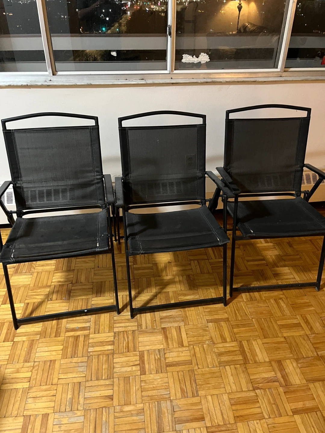 3 Black Outdoor Patio Chairs - photo 2