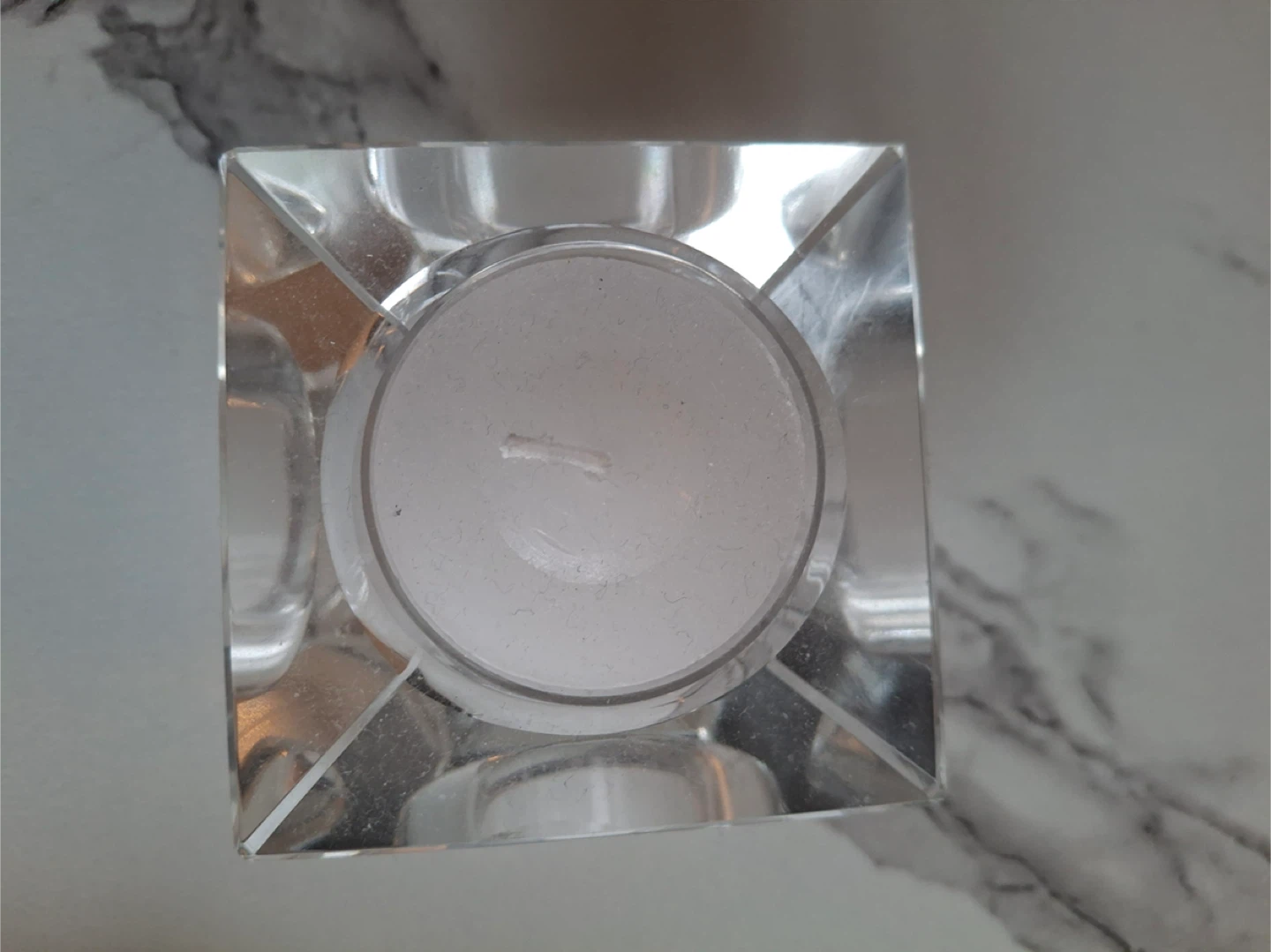 Set of 3 crystal tea light candle holders - photo 4