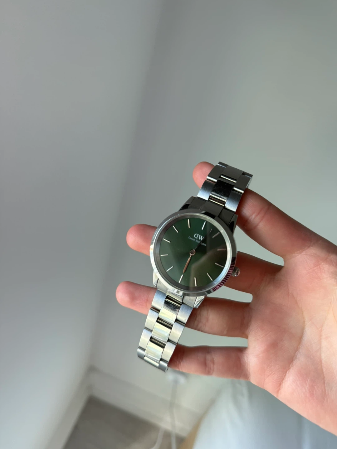 Daniel Wellington Iconic Link Emerald Green Silver Watch