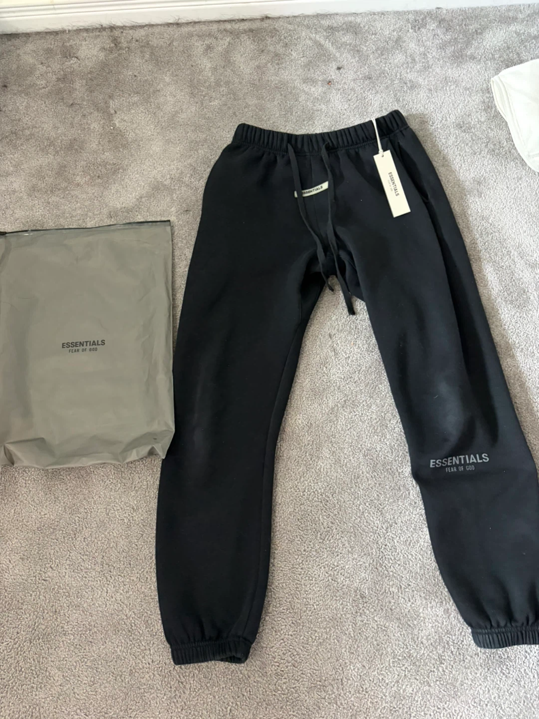 Black Fear of God Essentials Sweatpants