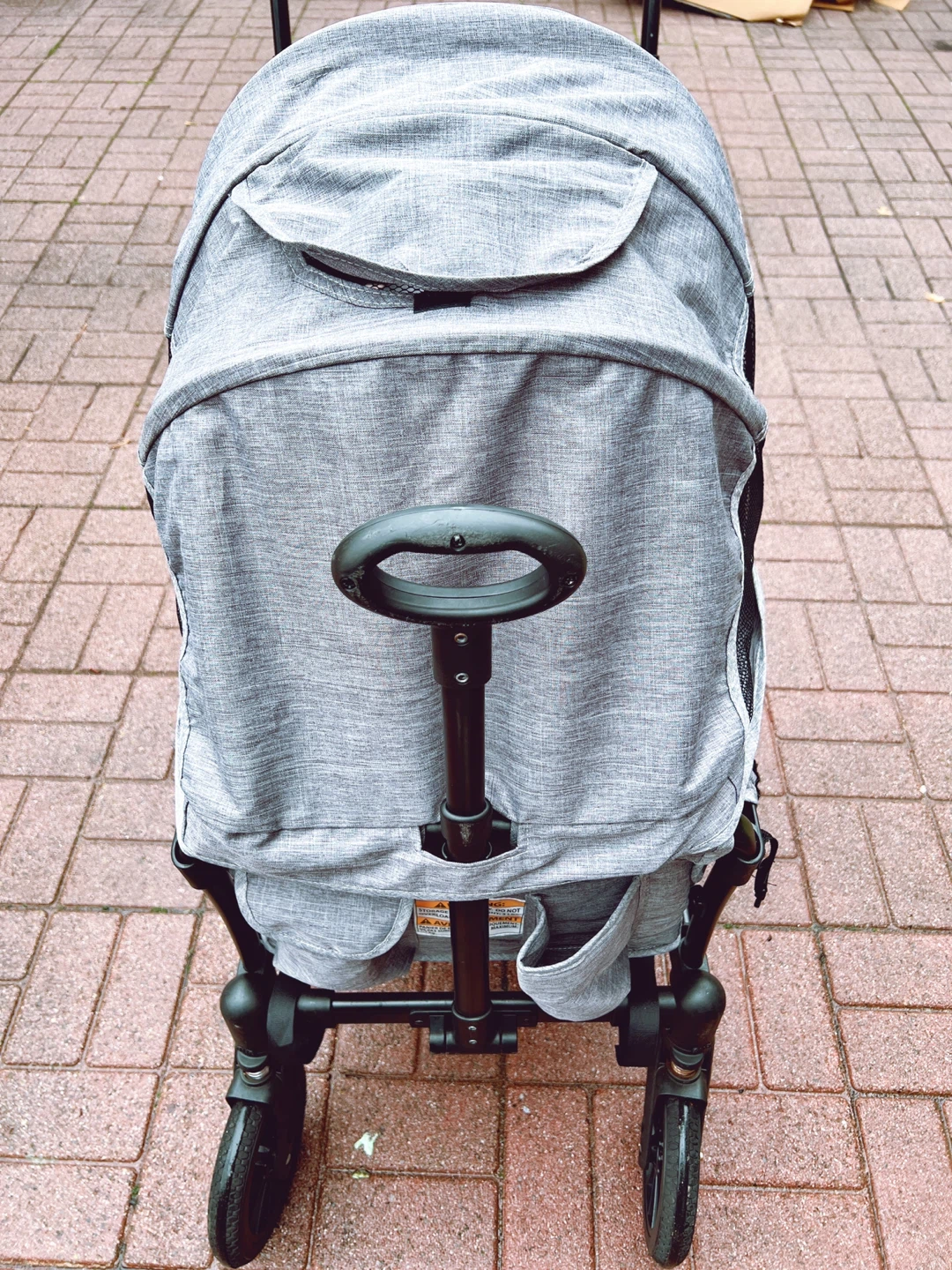 Grey Double Stroller with Snack Tray