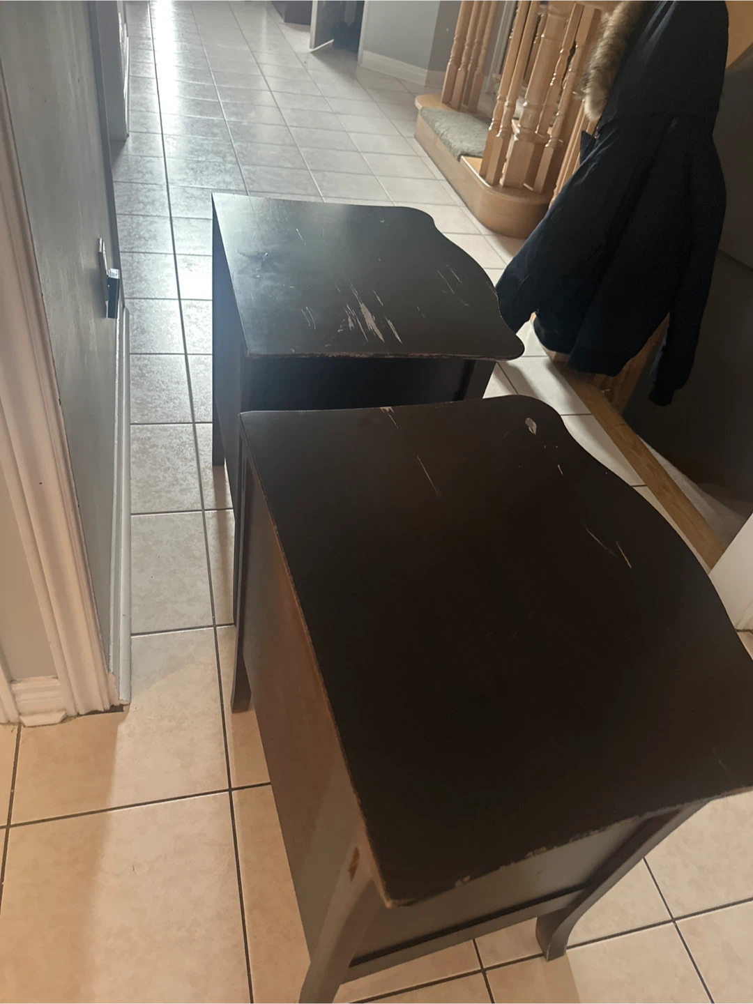 Pair of Black Nightstands/Side Tables - photo 4