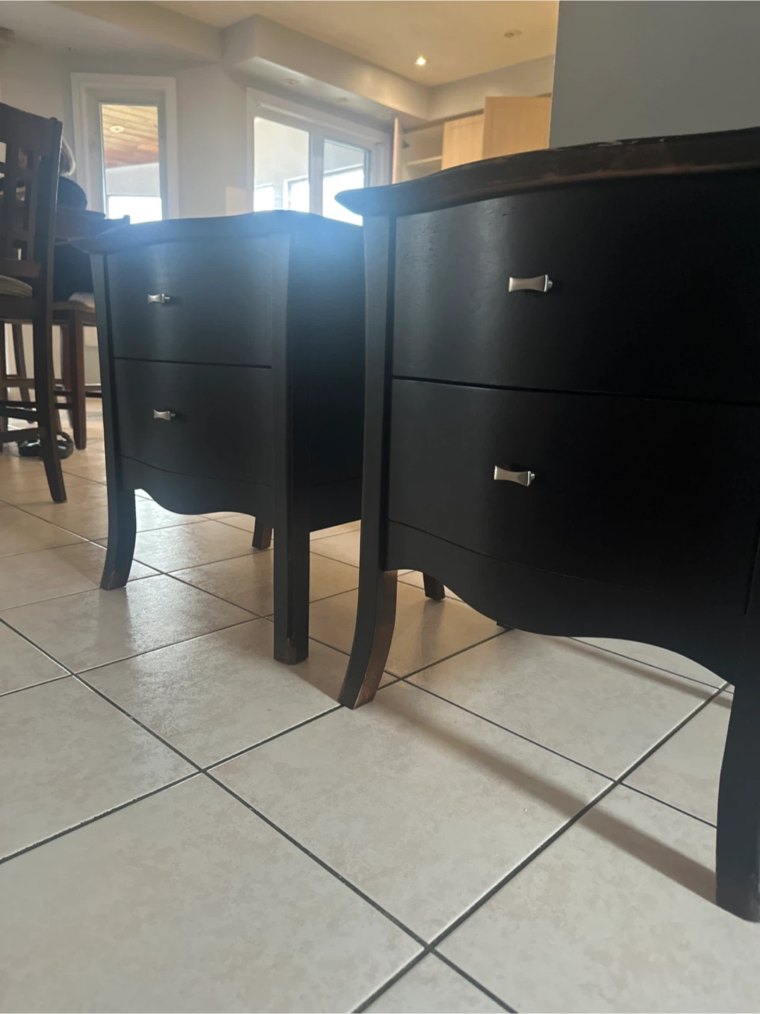 Pair of Black Nightstands/Side Tables