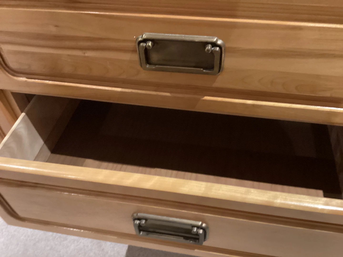 Wooden Dresser with 3 Drawers and Cabinet - photo 2