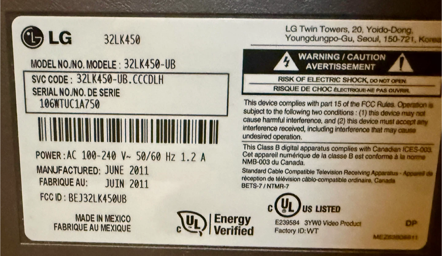 LG 32LK450 32" HD TV - photo 4