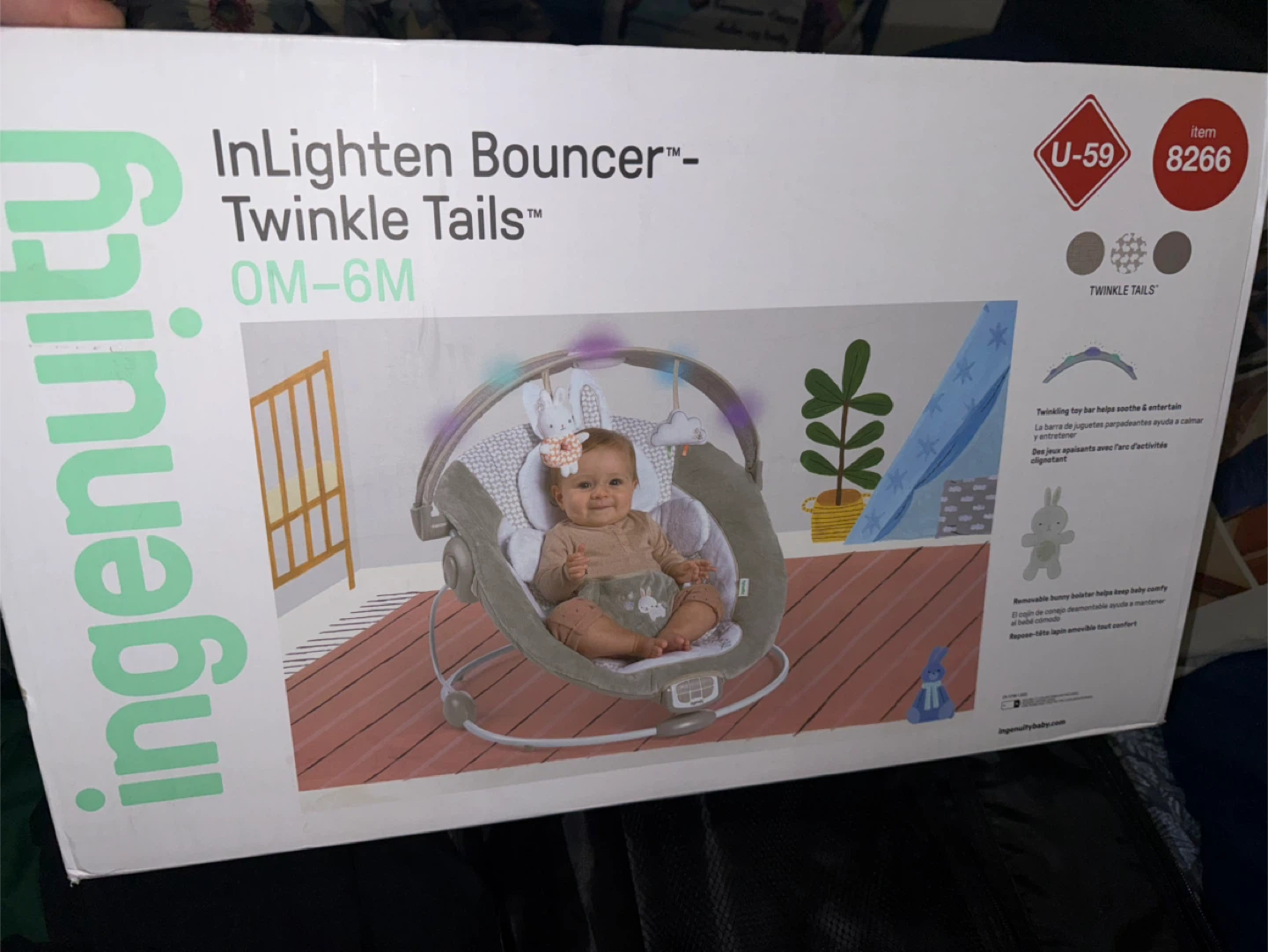 Ingenuity InLighten Bouncer Twinkle Tails OM-6M