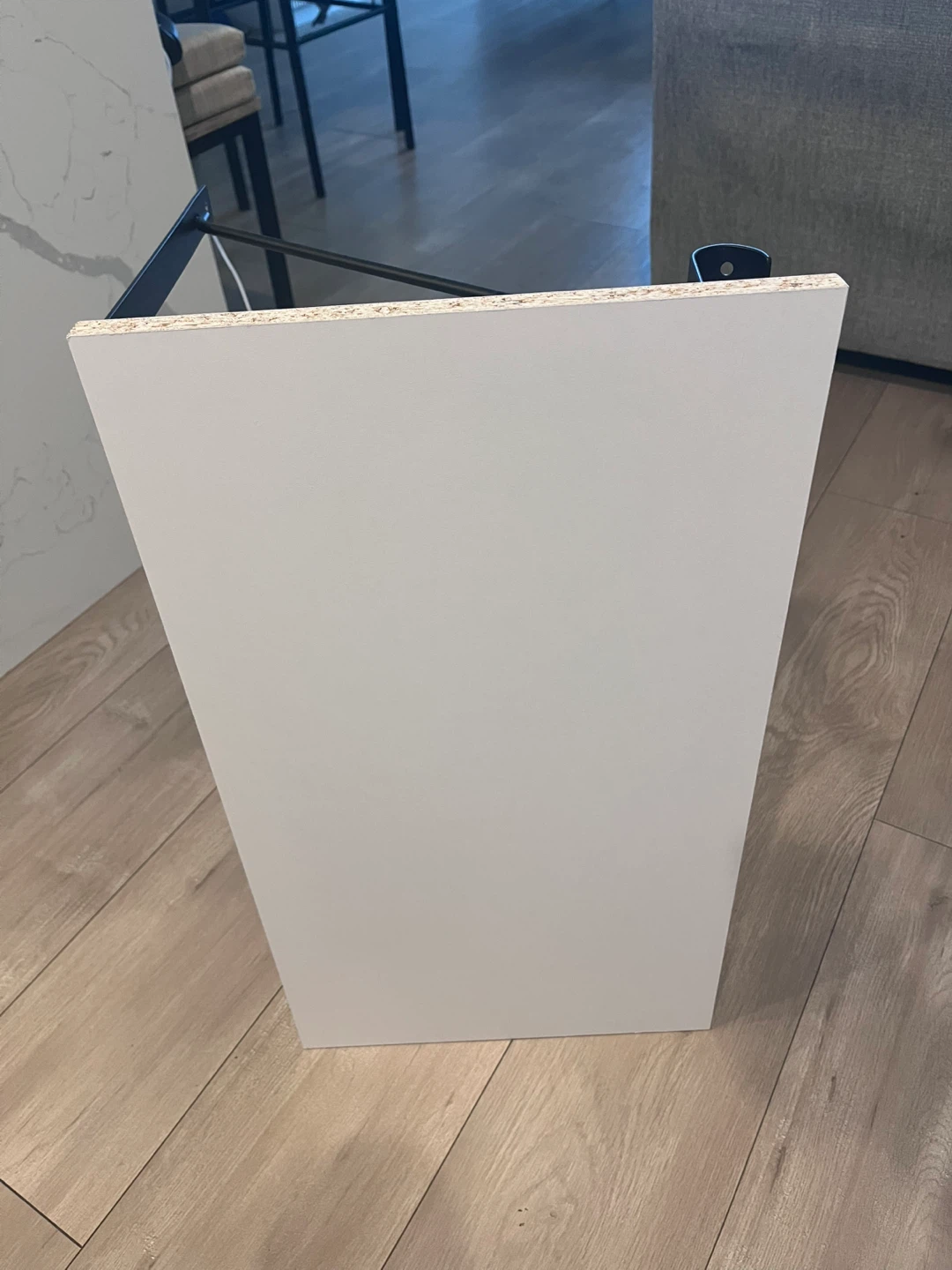 White Shelf with Black Metal Brackets - photo 2
