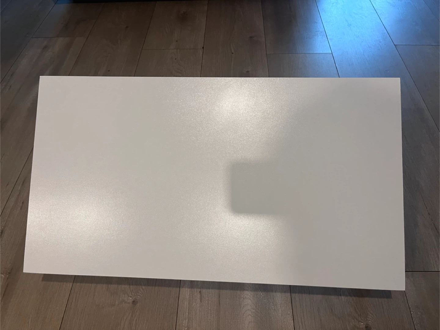 White Shelf with Black Metal Brackets