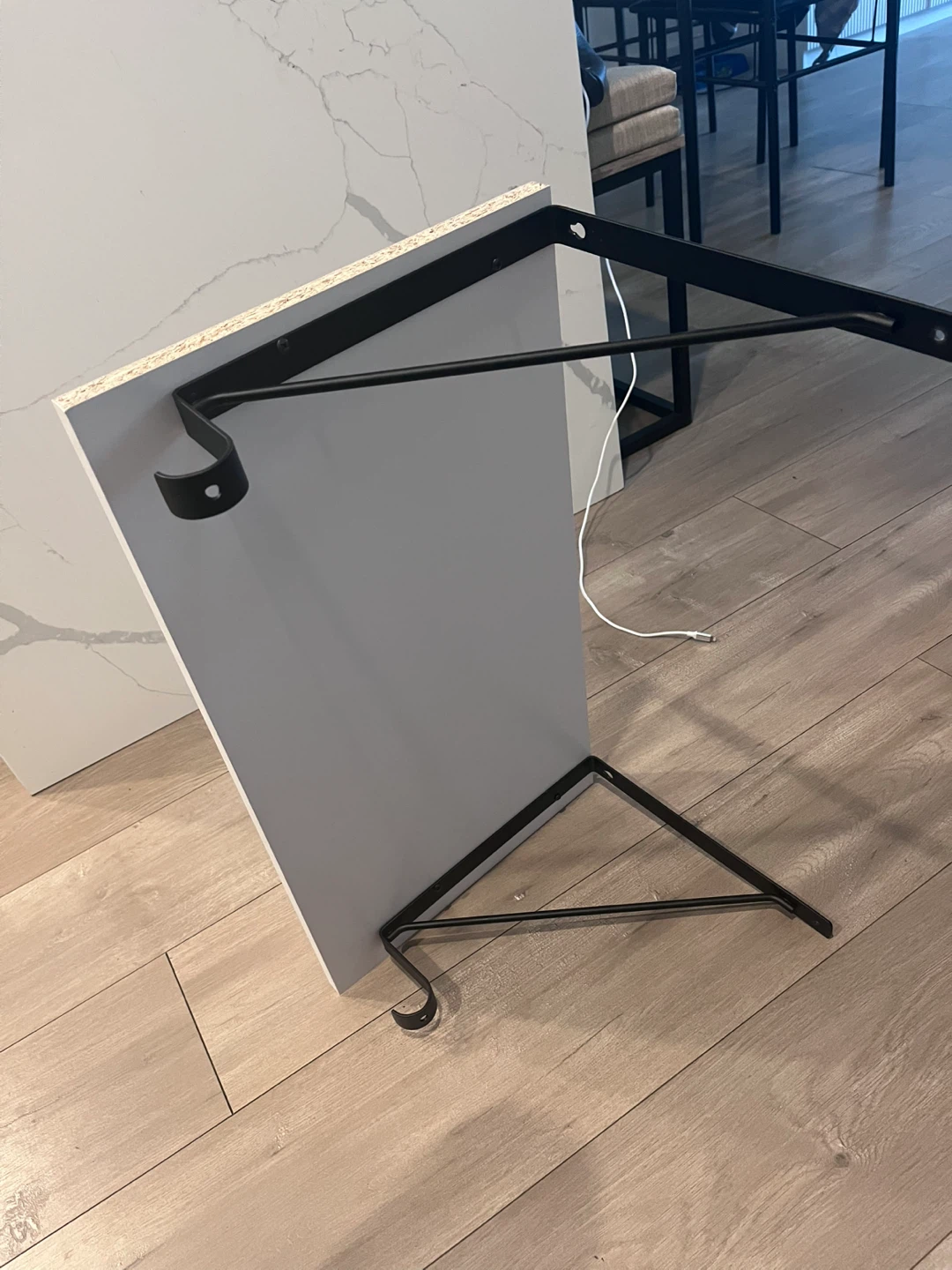 White Shelf with Black Metal Brackets - photo 3