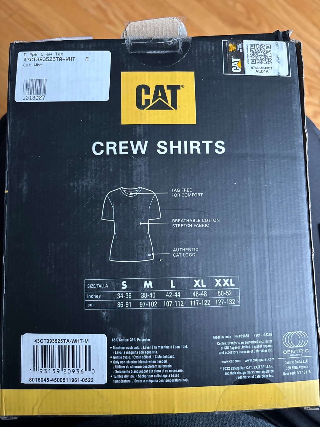 CAT Crew Shirts 4 Pack M/M White Athletic Fit - photo 3
