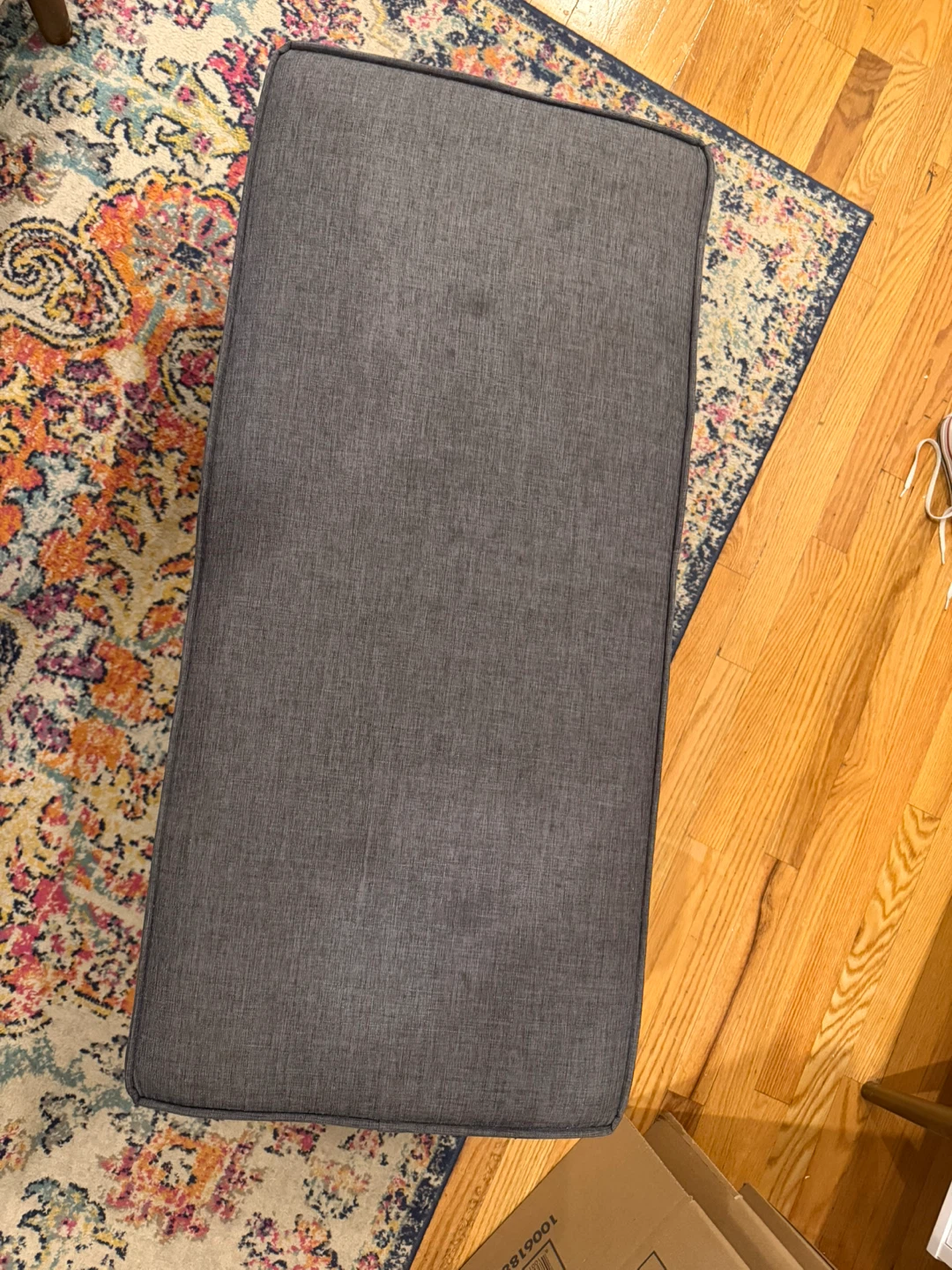 Gray Storage Ottoman Bench - photo 3