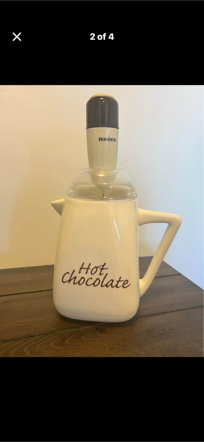 Bonjour Milk Frother and Hot Chocolate Pot Set