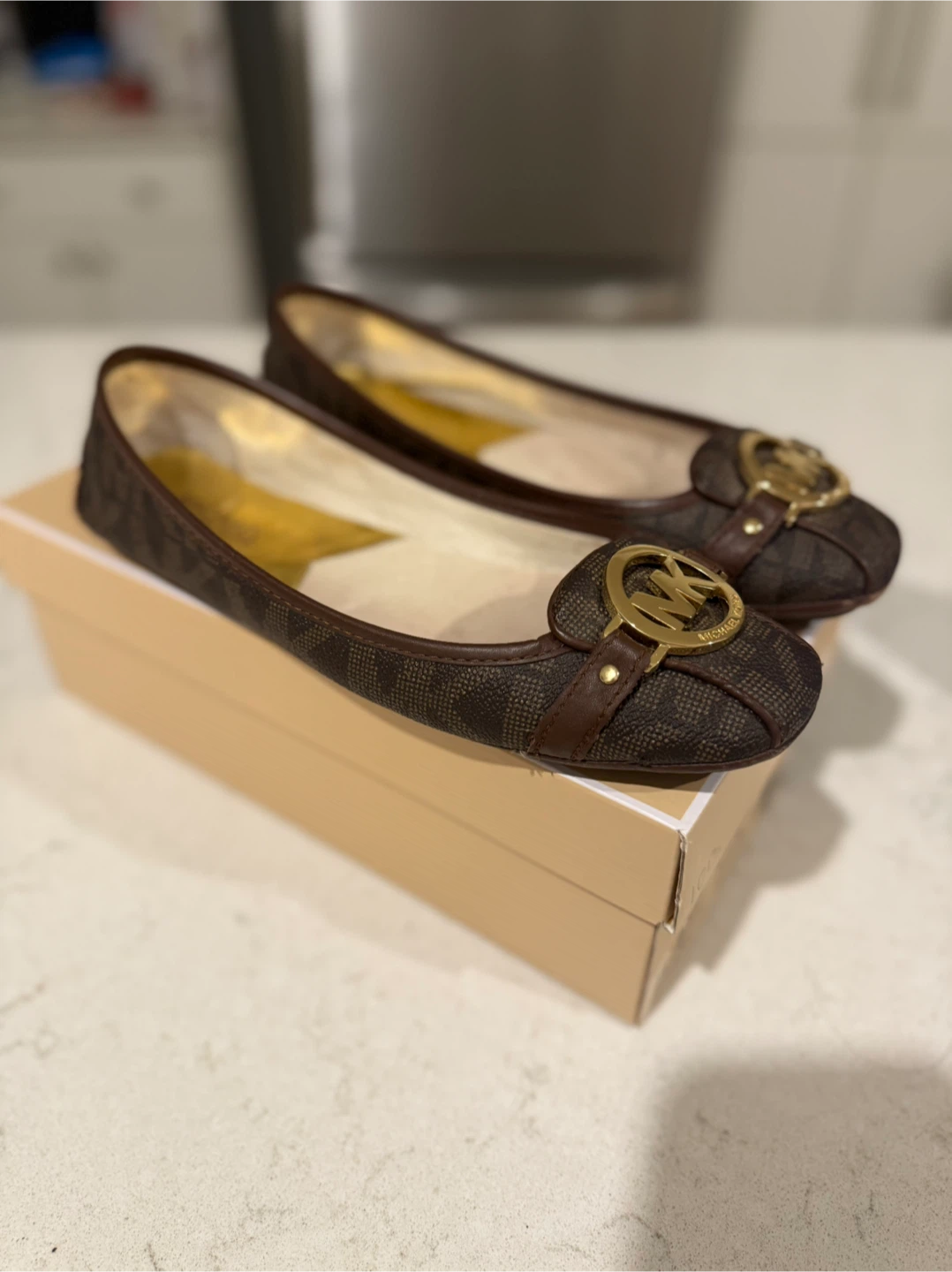 Michael Kors Brown MK Logo Ballet Flats - photo 2