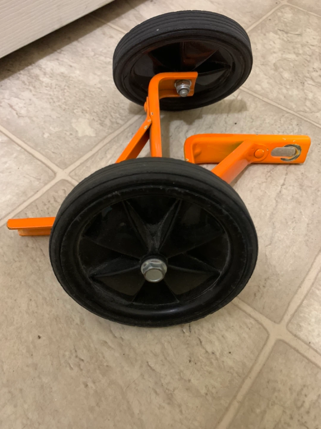 Orange Bicycle Training Wheels