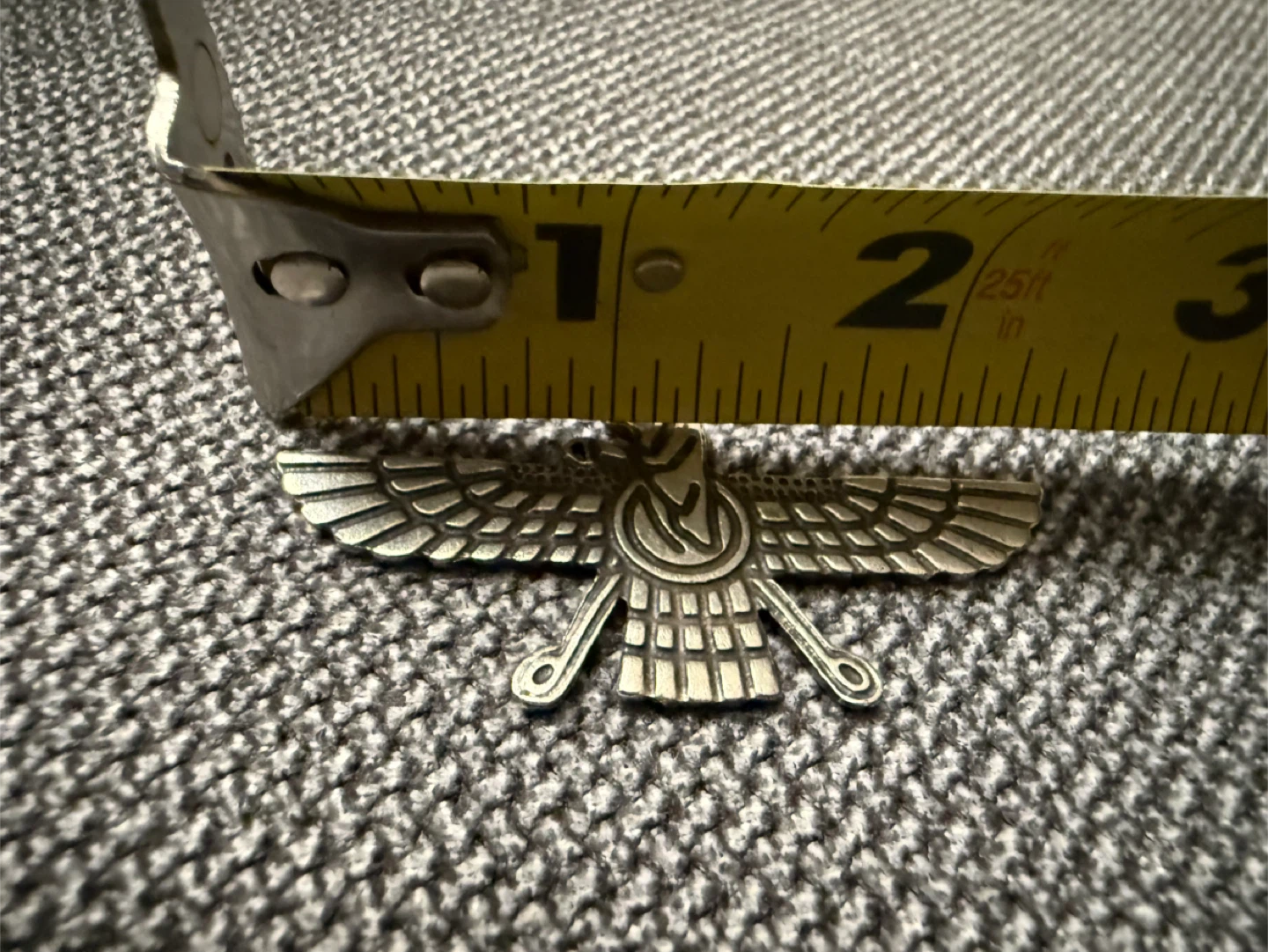 Silver Faravahar Pendant "Good Thoughts, Good Words, Good Deeds" - photo 4