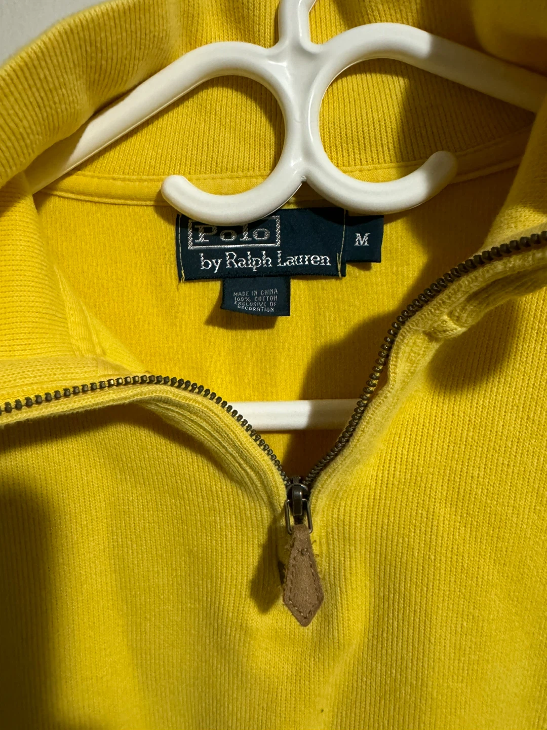 Yellow Polo Ralph Lauren 1/4 Zip Sweatshirt - Medium - photo 3
